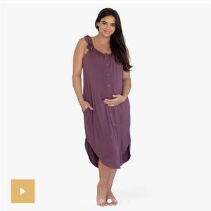 Kindred Bravely Ruffle Strap Labor and Delivery Gown.
